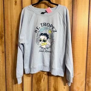 Betty Boop St. Tropez Graphic Sweatshirt XXL NWT